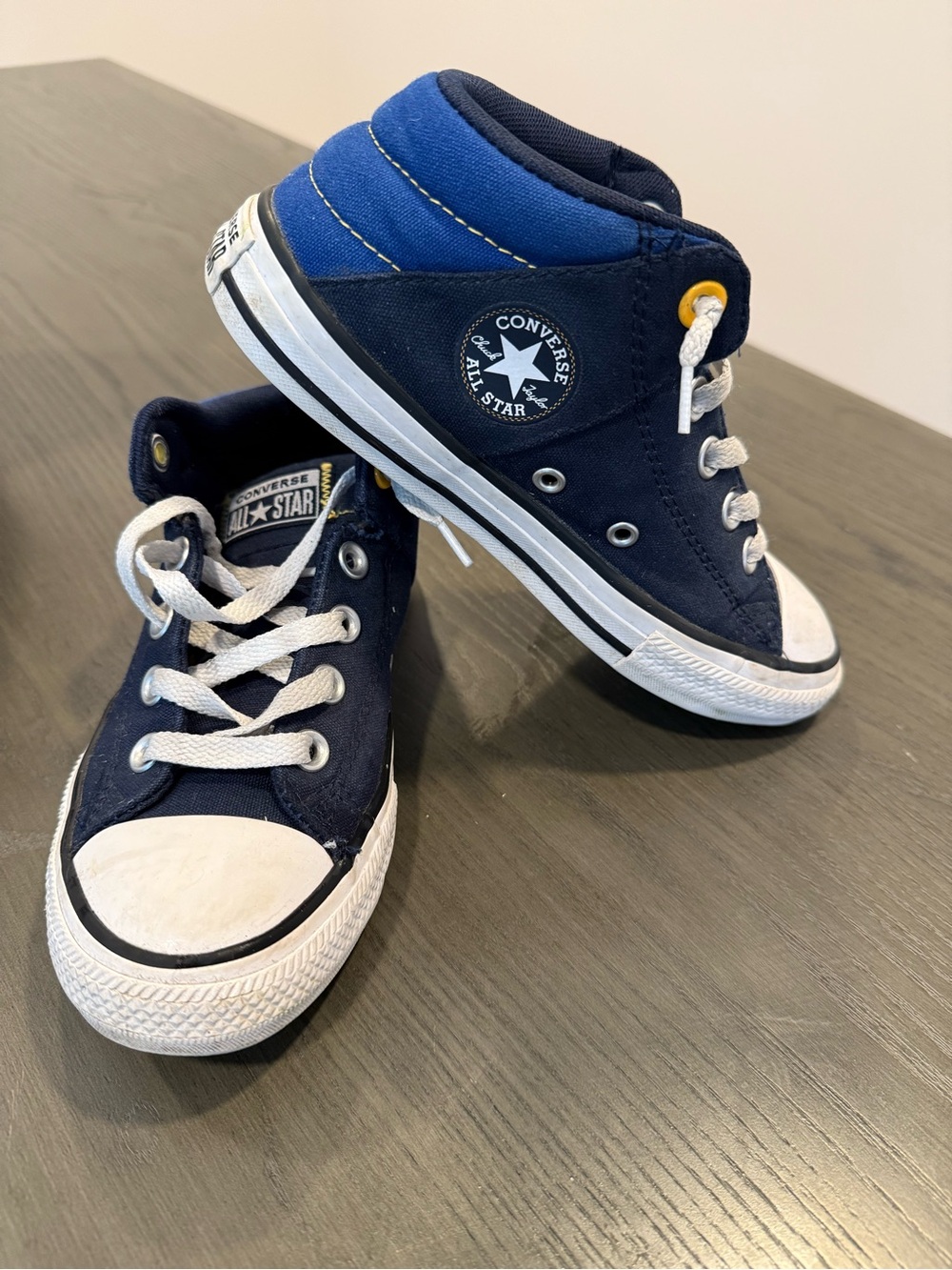 Converse Kids Navy and Royal Blue Mid-Top Sneakers